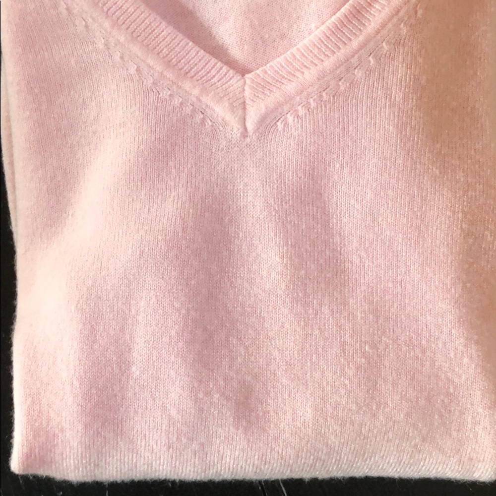 Pink V-neck Sweater - Picture 3 of 3